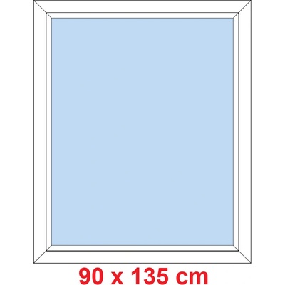 Soft Plastové okno 90x135 cm, FIX neotevíravé, Antracit struktura/bílá