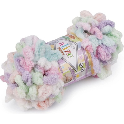 Pletací příze Alize Puffy color 100 g Varianta: 24 (6526) růžová sv., Balení: 1 ks 49453/120177/261691