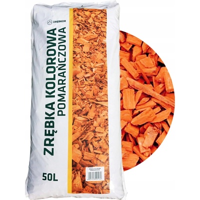 Zrębkor Dekorační štěpka oranžová 50 l