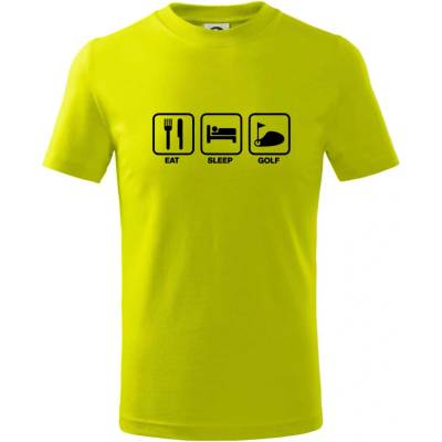 Eat sleep golf tričko detské Limetková