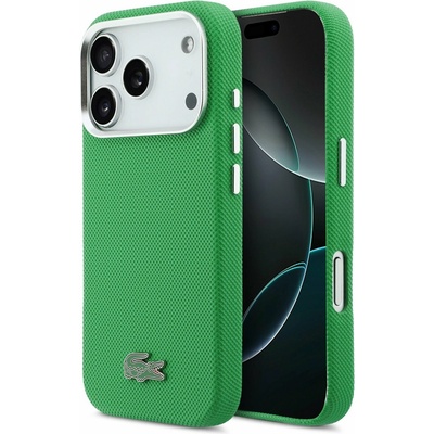 Lacoste PVC Iconic Petit Pique Metal Logo MagSafe Заден калъф за iPhone 17 Pro Green Lacoste | Zelen | МЪЖЕ | UNI
