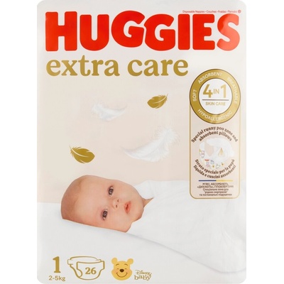 Huggies Extra Care Size 1 2-5 kg 26 ks