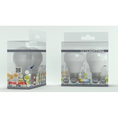 SKYLIGHTING LED žiarovka hruška E27 10W 950lm DUOPACK 4200K