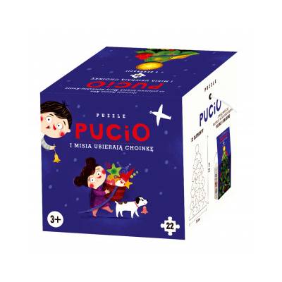 Puzzle Pucio i Misia ubierają choinkę | Marta Galewska-Kustra