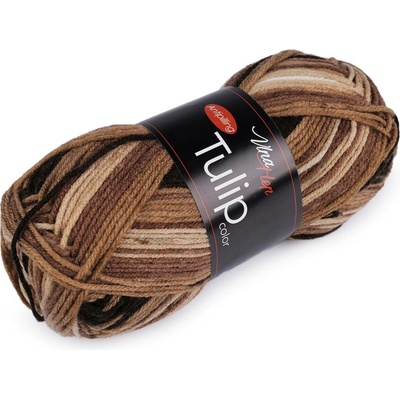 Pletací příze Tulip color 100 g Varianta: 14 (5217) hnědá, Balení: 1 ks 46224/99536/234457