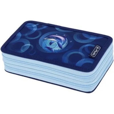Herlitz Ученически несесер с 23 части, 2 ципа, Dolphin Ride - Herlitz