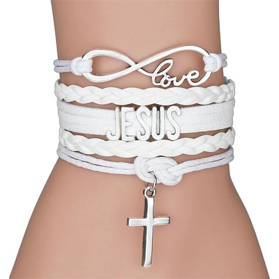 CAB náramok Love Jesus biely DZEB0081-white