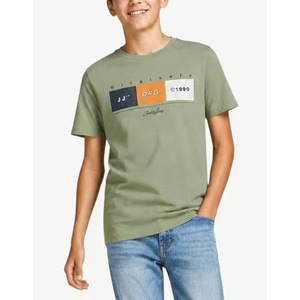JACK & JONES Jorbrady Tee Ss Crew Neck Sn Jnr Oil Green - magazinko