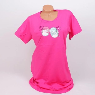 Нощница за кърмачки в цикламено с малки обувчици