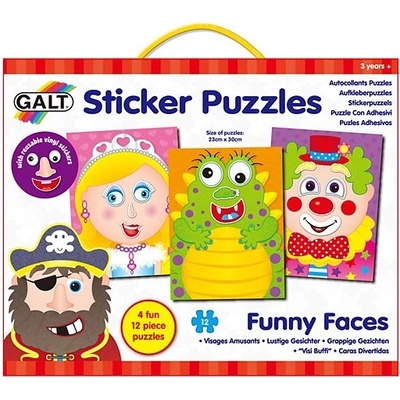 Galt Toys Galt - Пъзел със стикери "Забавни лица