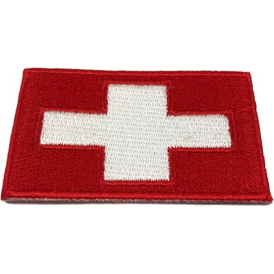 Vlajka, vyšívaná, zažehľovacia, Švajčiarsko