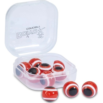 Doiyo skleněné korálky s okem Red 10mm 10ks