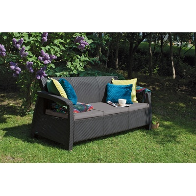 KETER Súprava záhradného nábytku Corfu Love Seat Max hnedá