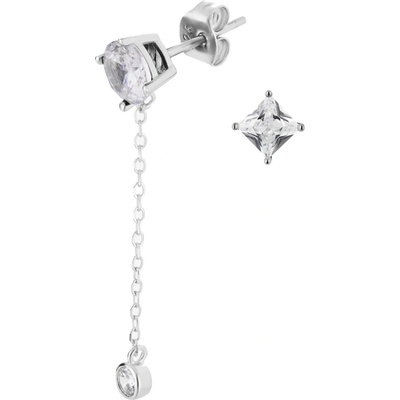 Preciosa Asymetrické stříbrné náušnice Be Charity Dvě tváře jedné ženy 5413 00