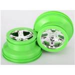 Traxxas диск 2.2/3.0" SCT сребърен-зелен (2)