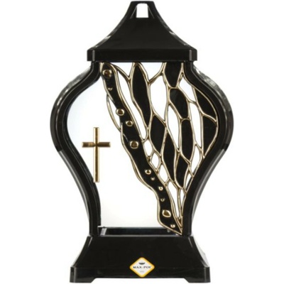 KAHANEC náhrobný Faron s krížom K-L1090 29cm ČIERNO-ZLATÝ