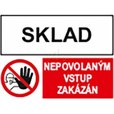 Arch informační samolepka 6714 "Sklad-Nepovolaným vstup zakázán"