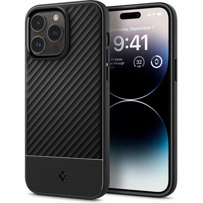 Spigen Core Armor - силиконов (TPU) калъф с висока степен на защита за iPhone 14 Pro (черен)