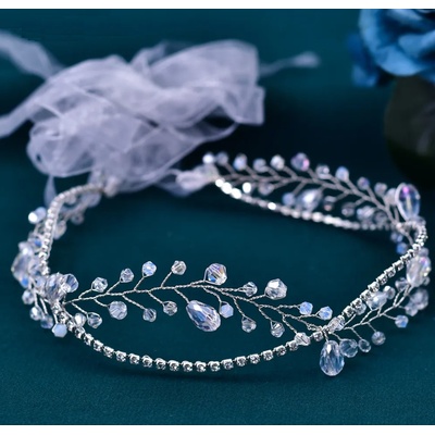 Naishide Jewelry Krystalová dvojitá čelenka do vlasů Duo