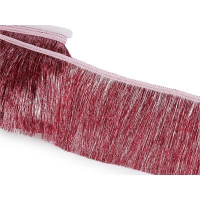 Třásně metalické husté šíře 15 cm, střední, 3 růžová