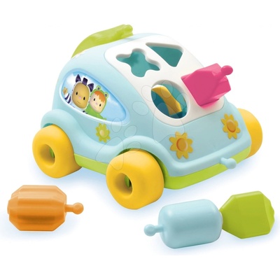 Smoby Didaktické auto Brouček Shape Sorter Car Cotoons s tvarovanými vkládacími kostkami