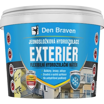 Den Braven Jednosložková hydroizolace EXTERIÉR 13 kg kbelík modrá