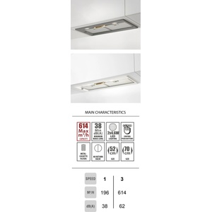 Faber INTEGRA PLUS WH A52 Аспиратор за пълно вграждане бял (INTEGRAPLUSwh)
