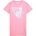 GUESS Розова тениска с къс ръкав с цветя и бяло лого Guess