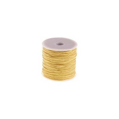 Voskovaná šňůra světle žlutá, 1 mm (5 m)