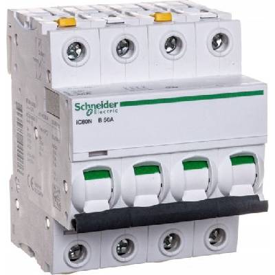 Schneider Electric 4P B 50A 6kA AC iC60N-B50-4 A9F03450