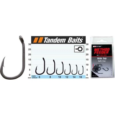 Tandem Baits Matt Finish Method Feeder Hook Wide Gap vel.10 10 ks