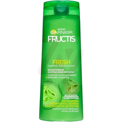 Garnier Fructis Fresh Shampoo posilňujúci šampón pre normálne a rýchlo sa mastiace vlasy 400 ml