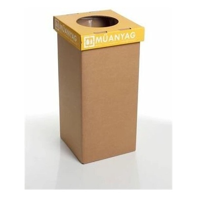 Recobin Mini, Odpadkový kôš na triedený odpad, recyklovaný, HU popis, 20 l, žltá
