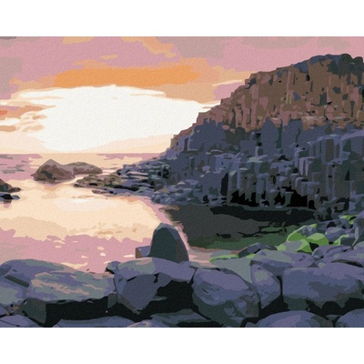 Zuty Malování Podle Čísel Západ Slunce Irsko Ted Davis 80 x 100 Cm Plátno Rám