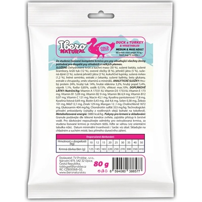 Ibero Cold Press Dog Adult Medium & Large Duck 80 g