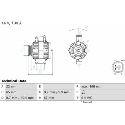 Alternátor BOSCH 0 986 086 740