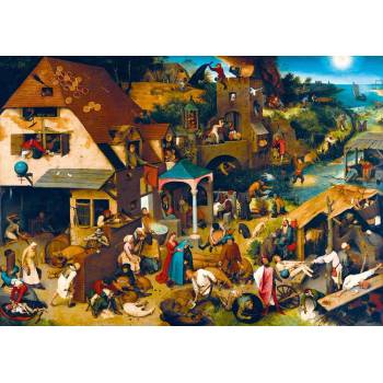 Bluebird Puzzle - Puzzle Pieter Bruegel the Elder - Netherlandish Proverbs - 1 000 piese