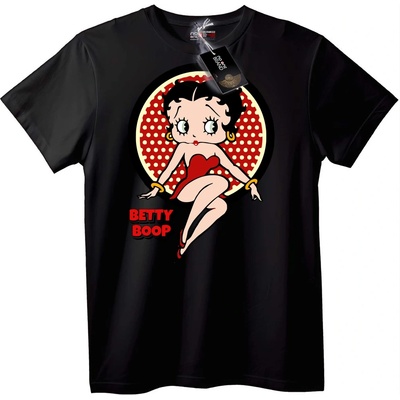 NOONEBRAND Тениска Betty Boop Класическа - XS, Black