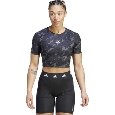ADIDAS Тениска Techfit Camo Print Crop Training