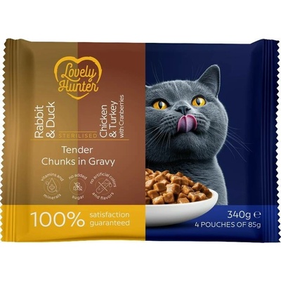 Lovely Hunter Cat Sterilised Multipack 4 x 85 g