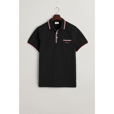Gant 2-COL Tipping SS pique Polo black