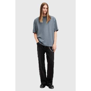 AllSaints Памучна тениска AllSaints ISAC SS CREW в синьо с изчистен дизайн M024JB (M024JB)