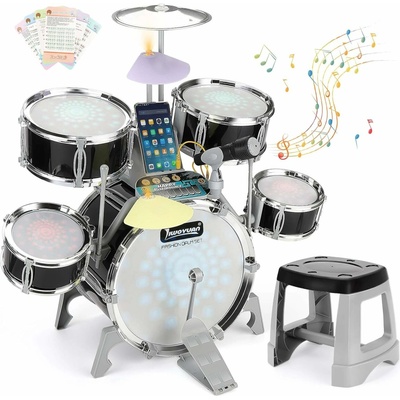 iMex Toys dětské interaktivní bubny XL podsvětlené s klávesami a mikrofonem – Zboží Mobilmania