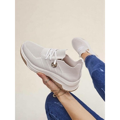 Resti Slip-on women's fabric sports shoes Teletta bílá krémová