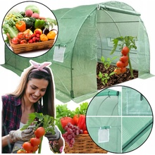 LEAN TOYS Záhradný fóliový skleník 4,5x2x2m 9m2 zelený