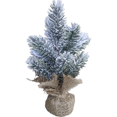 Chic Antique Zasněžený vánoční stromek jedle v jutě Fleur Fir Snow - 20cm - Chic Antique