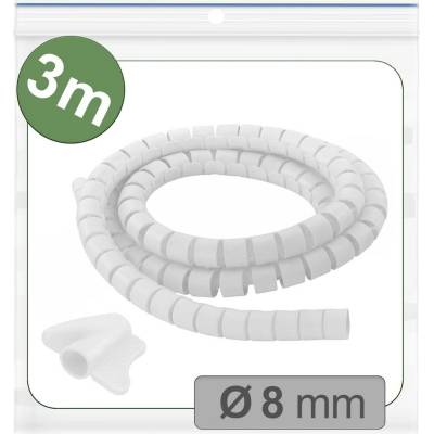 Quadrios 25CA742 káblový oplet 8 mm (max) biela 3 m
