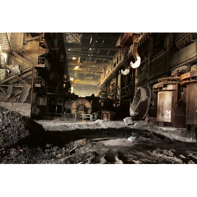 DIMEX ART Флизелинов фототапет изоставен стоманодобивен завод 375 x 250 см