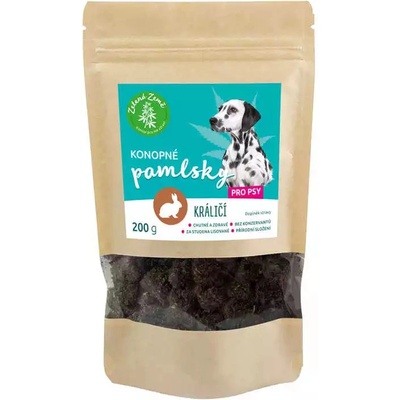 Zelená Země Konopné pamlsky pre psov príchuť králik 200 g