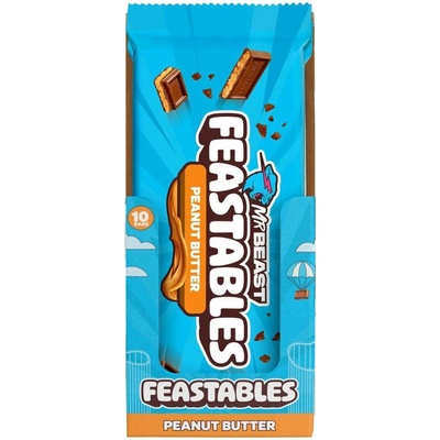 Feastables MrBeast Deez Nuts mléčná s náplní z arašídového másla 10 x 60 g